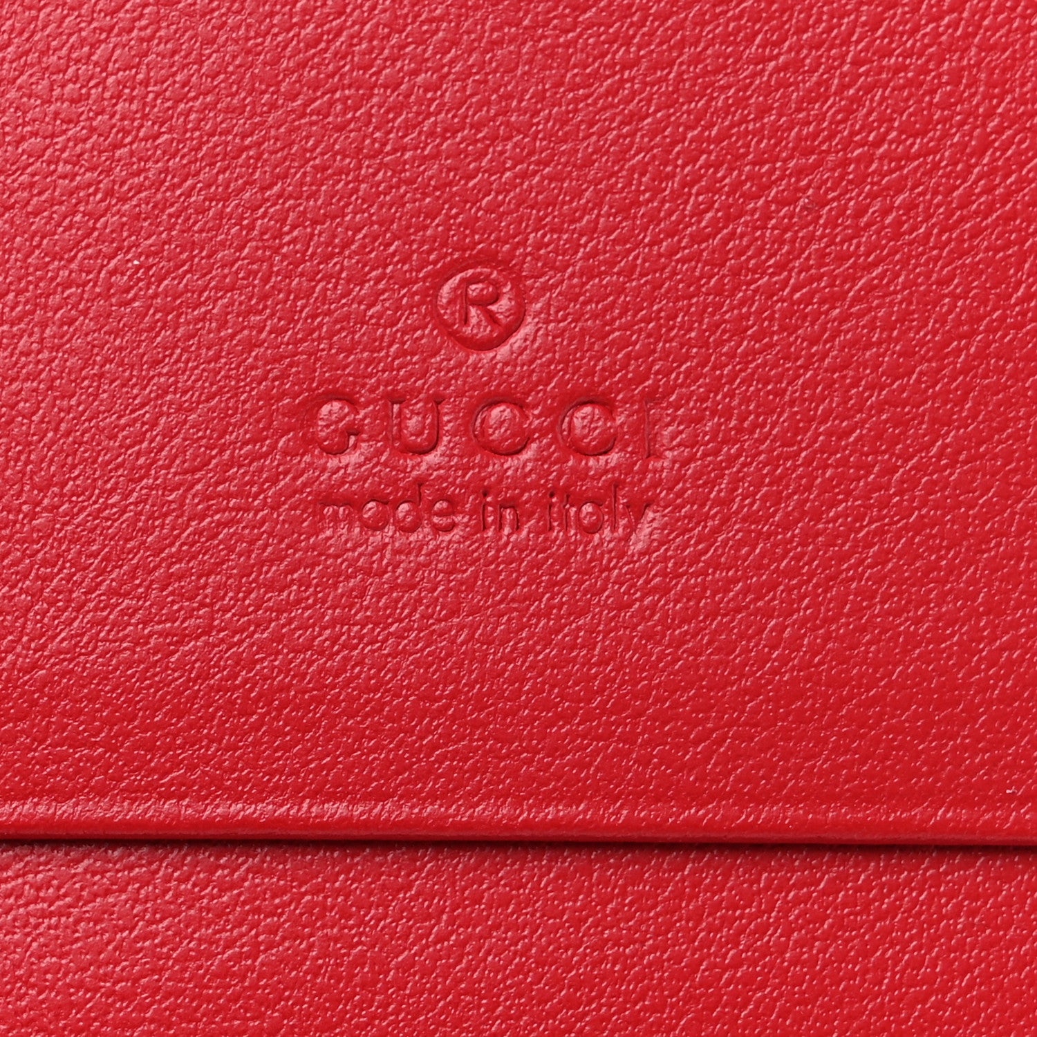 Gucci Calfskin Matelasse GG Marmont Card Case Wallet Hibiscus Red 6 of 8