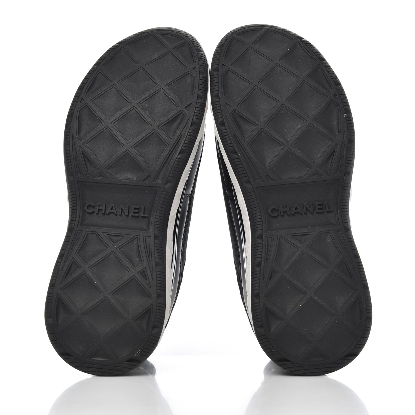 Velvet Calfskin Mixed Fibers CC Sneakers 35 Black