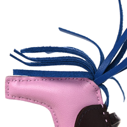 Hermes Milo Lambskin Grigri Rodeo Horse Bag Charm PM Mauve Sylvestre Bleu France Rouge Sellier 4 of 5