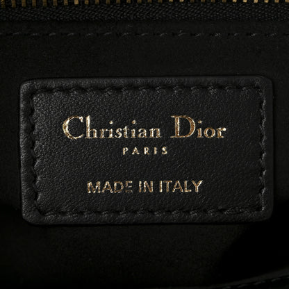 Christian Dior Lambskin Cannage Butterfly Studs Small Lady Dior Black 6 of 10
