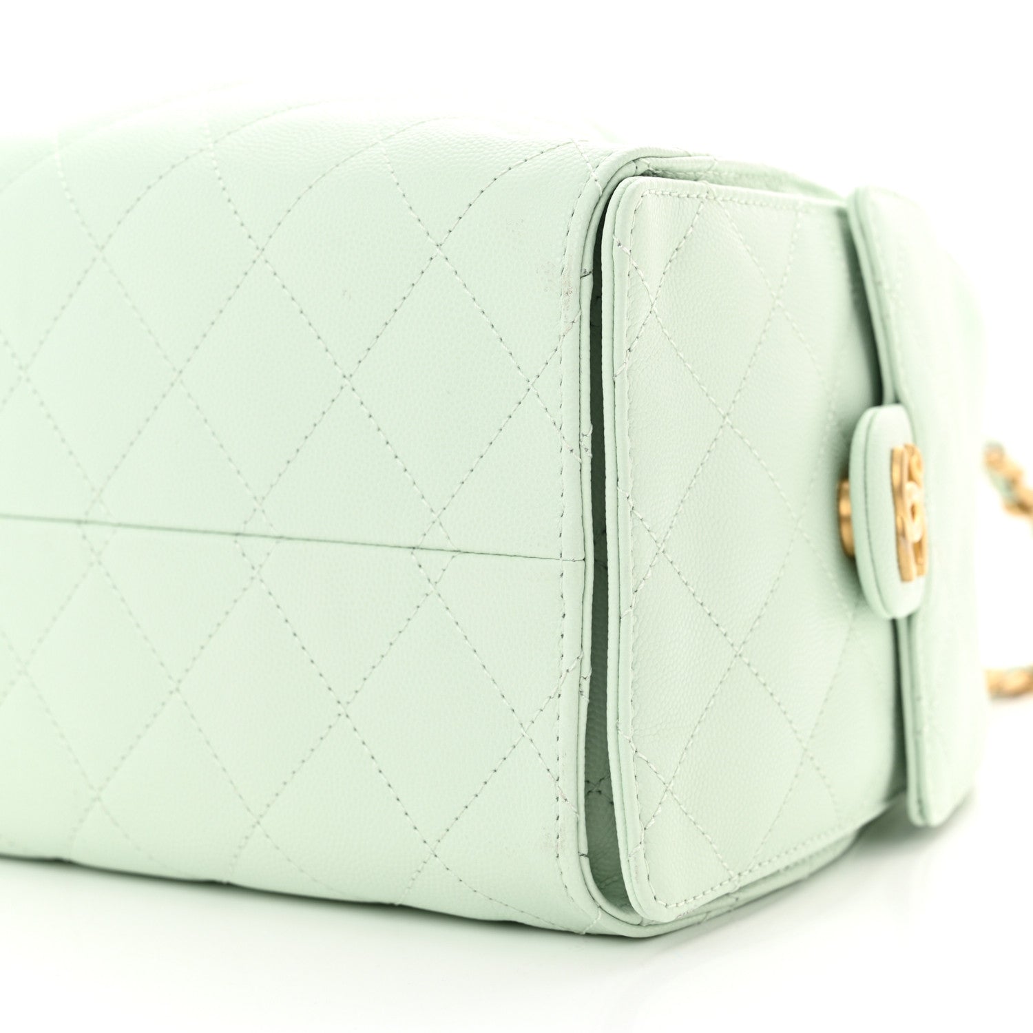 Chanel Caviar Quilted Small Chanel 25 Handbag Light Green 10 of 10