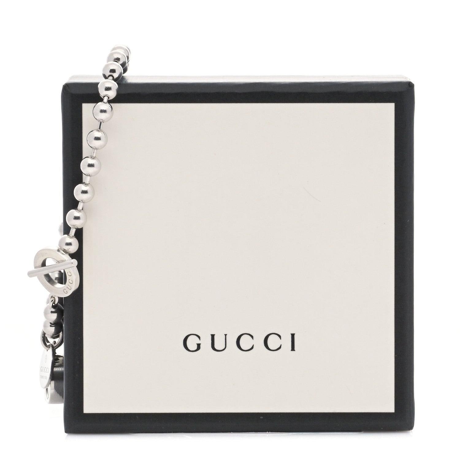 Gucci Sterling Silver Boule Bead Charm Toggle Bracelet 5 of 5