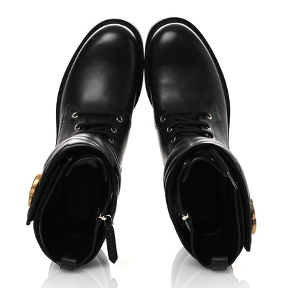Gucci Flores Calfskin Nappa Matelasse GG 40mm Ankle Boots 39.5 Black 2 of 10