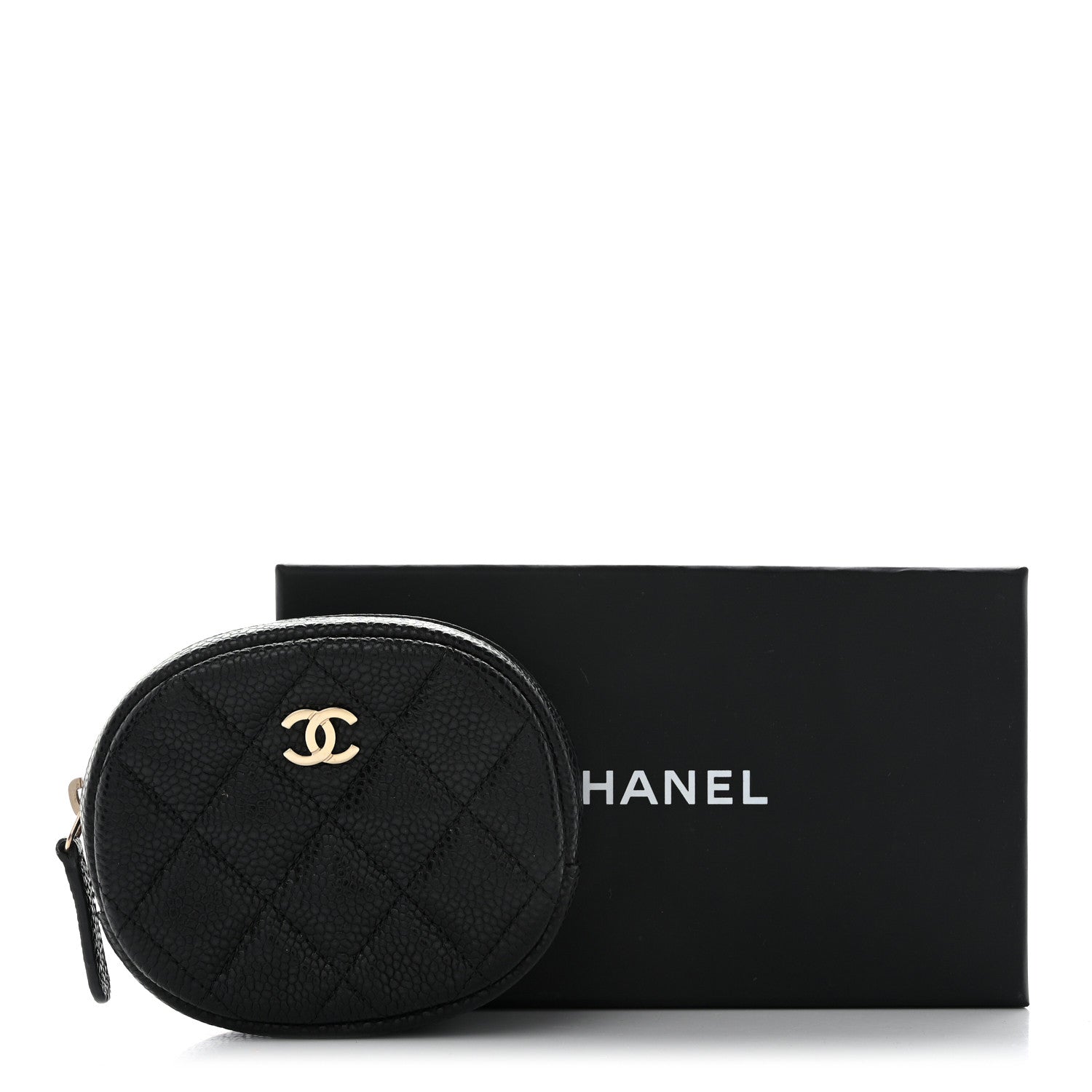 Chanel Caviar Quilted Zip Around Classic Coin Purse Black 8 of 8