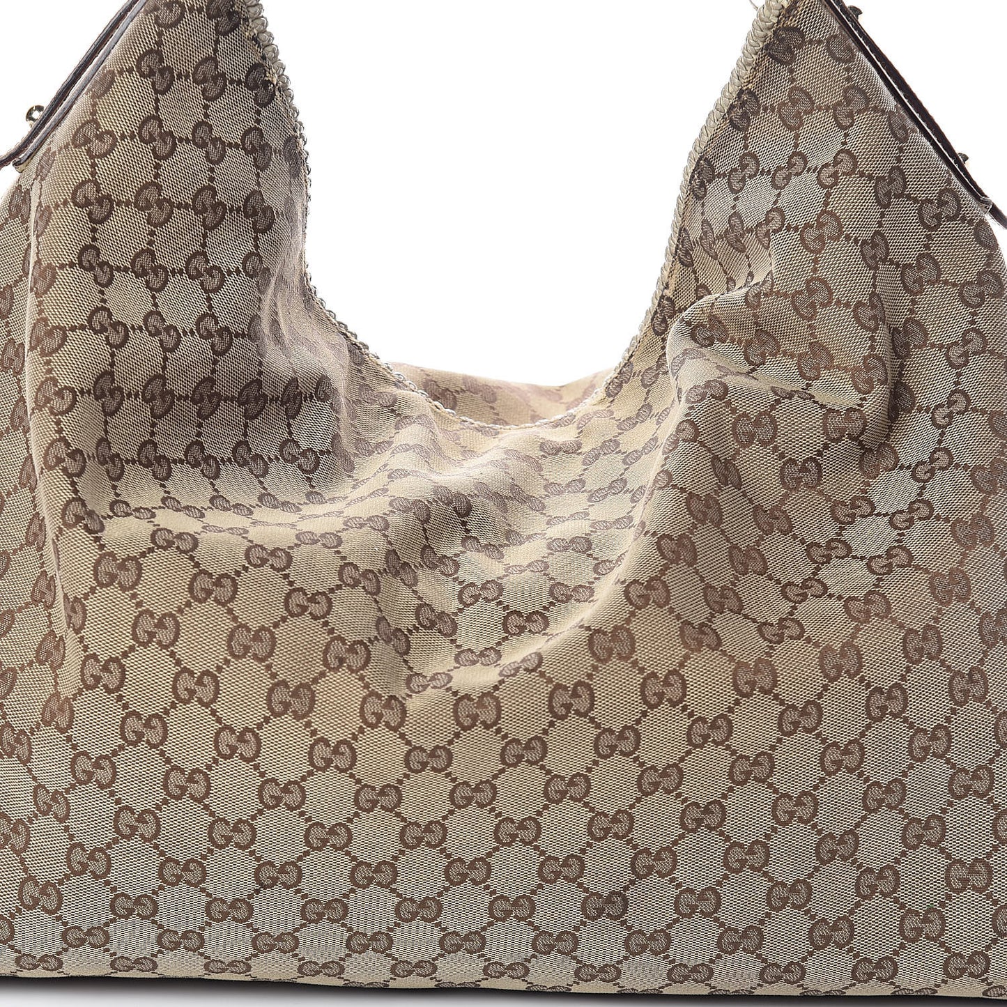 Monogram Large Horsebit Chain Hobo Off White