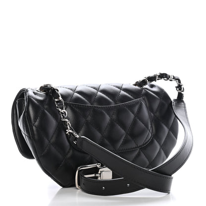 Chanel Calfskin Quilted CC Uniform Flap Belt Bag Black 3 of 10