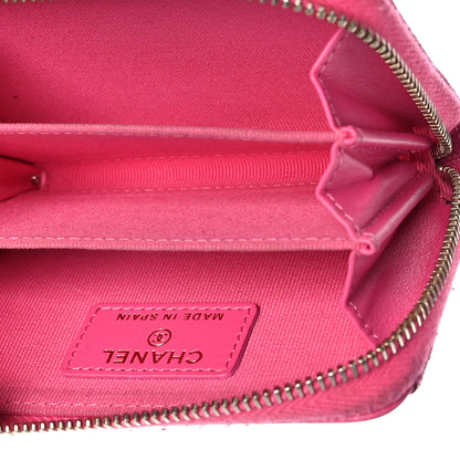 Chanel Caviar Quilted Zip Coin Purse Pink 5 of 17