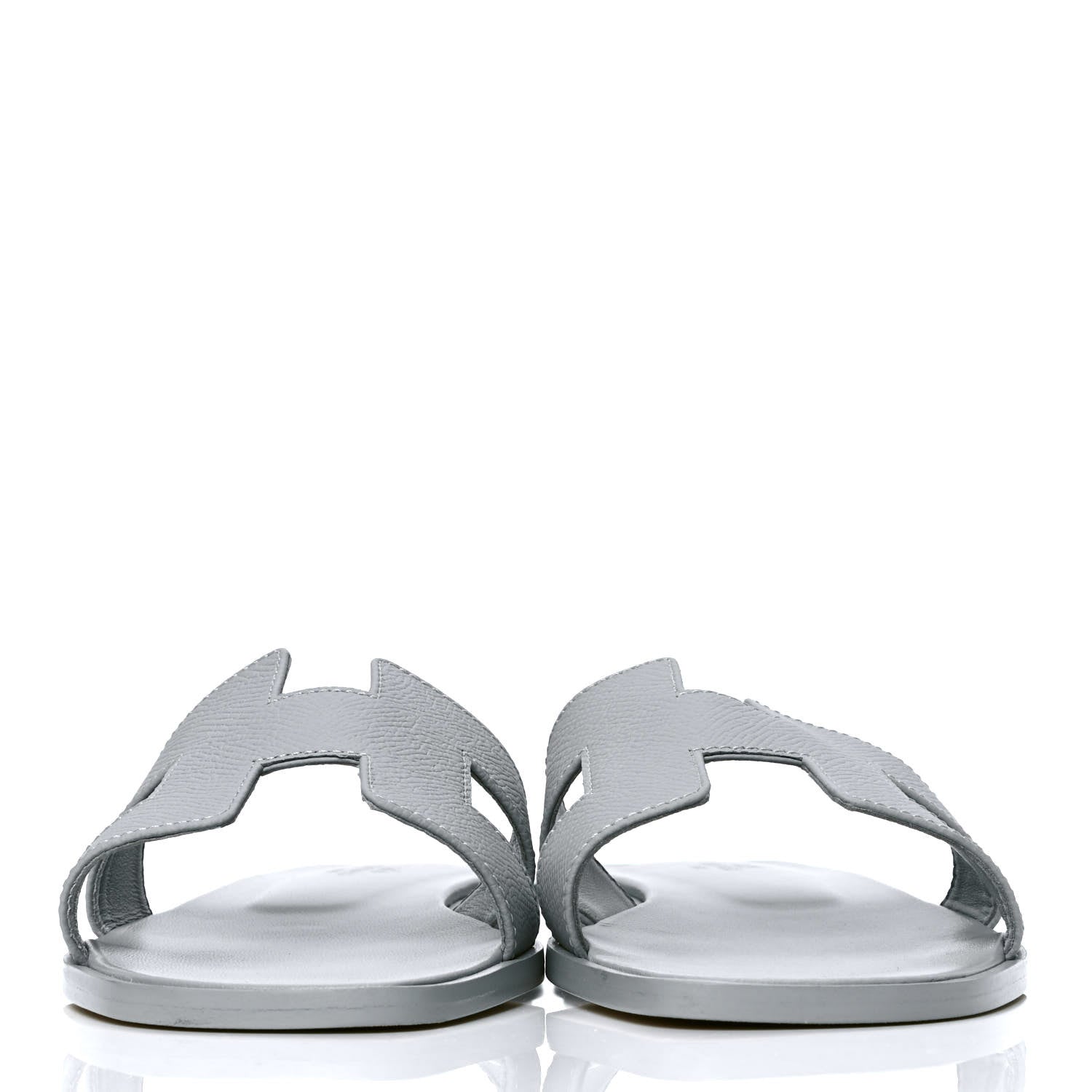 Hermes Epsom Oran Sandals 39 Bleu Glacier 2 of 5
