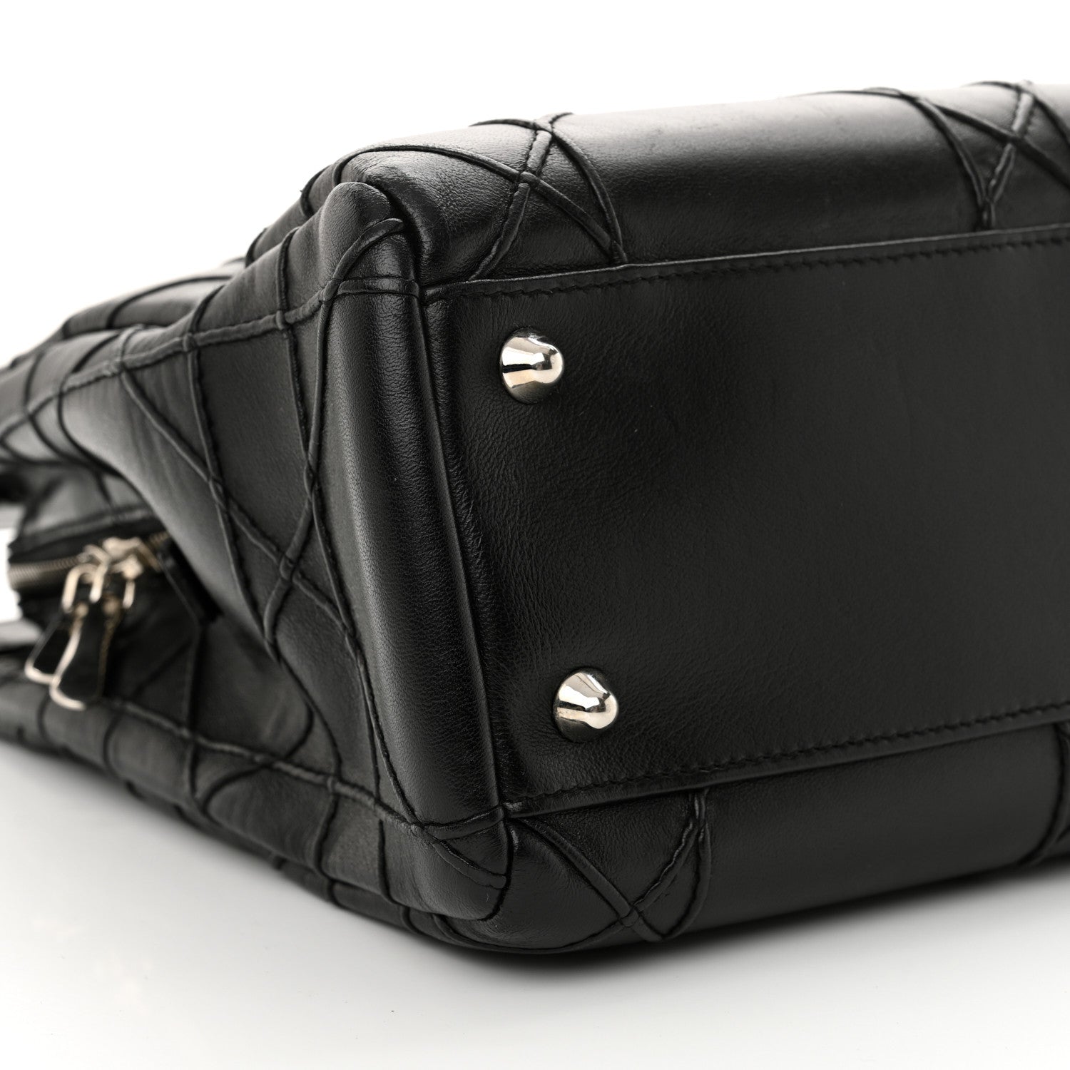 Christian Dior Lambskin Macrocannage Granville Tote Black 9 of 12