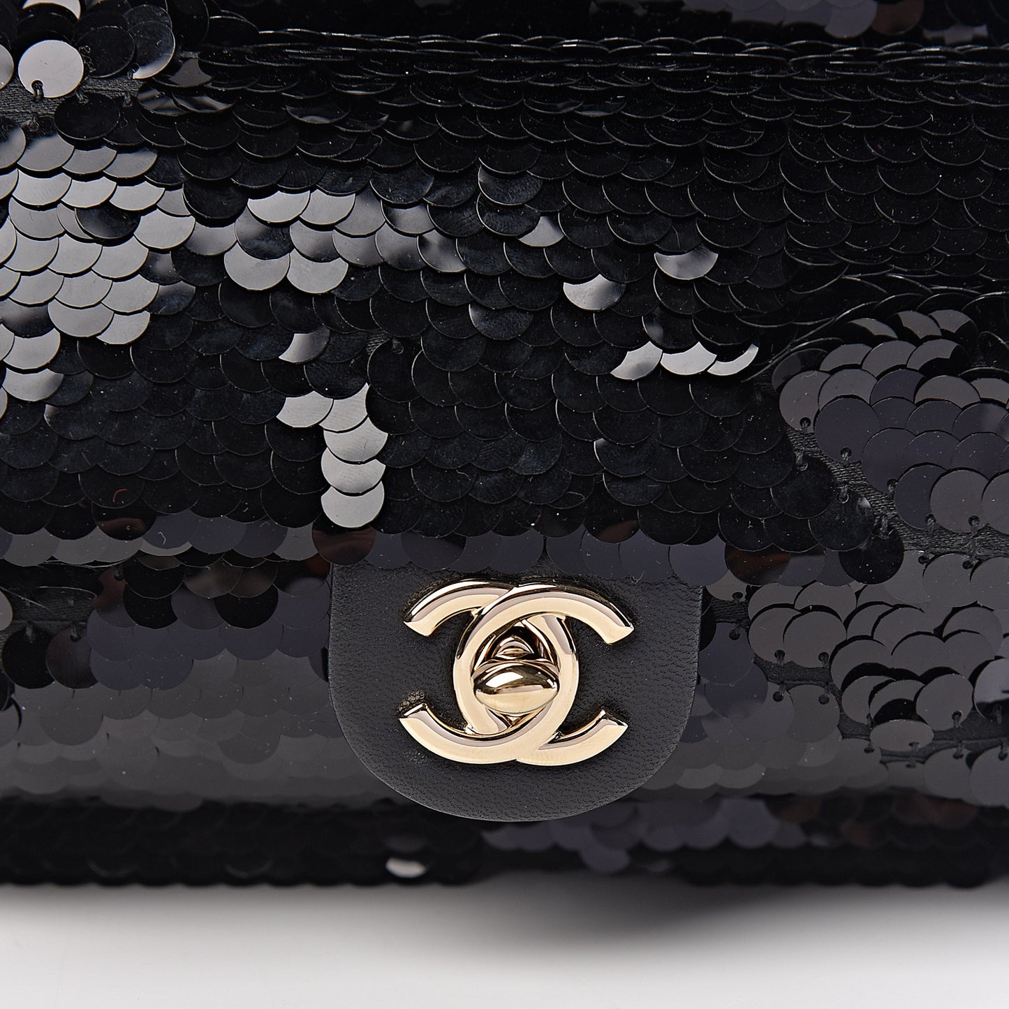 Sequin Lambskin CC Backpack Black