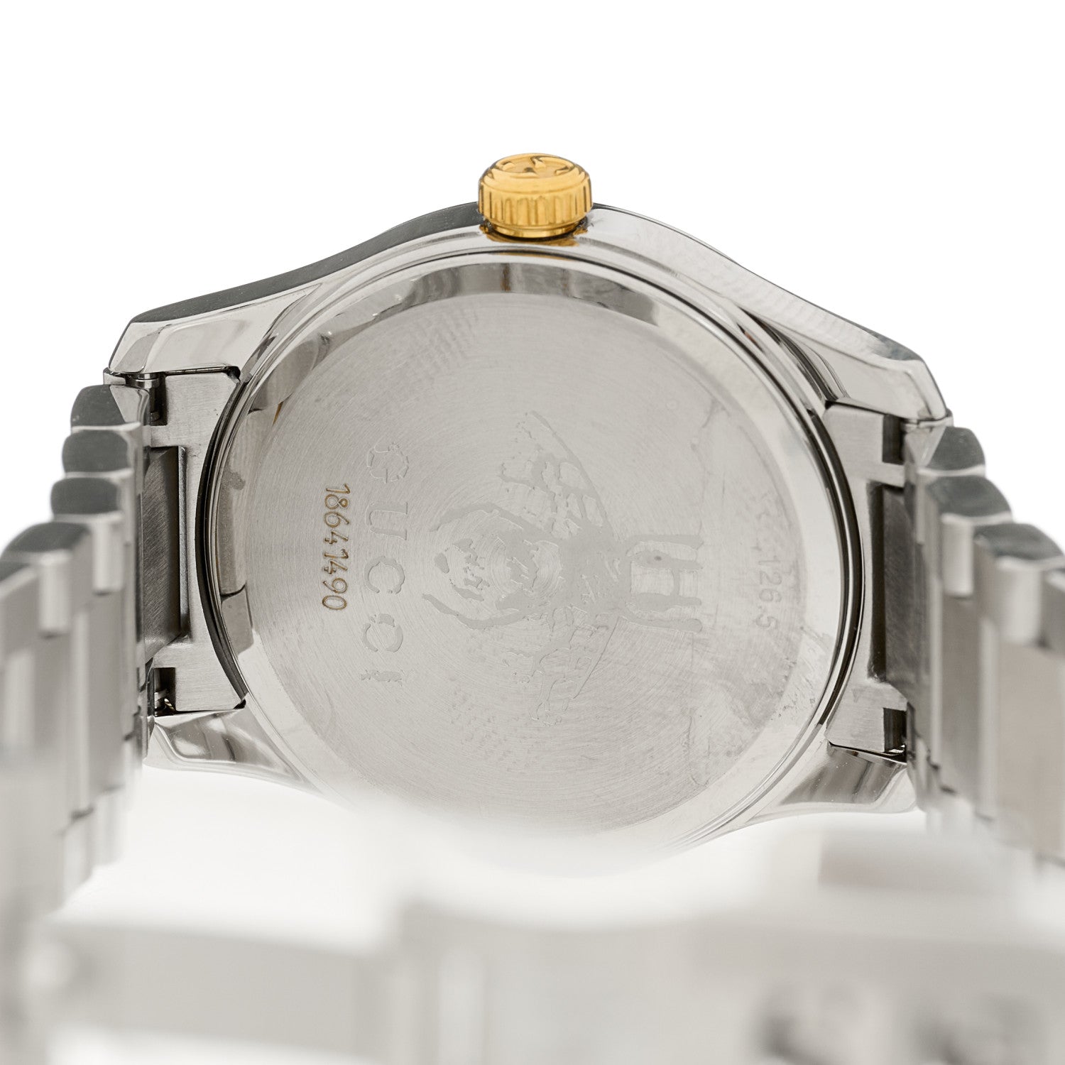 Gucci Stainless Steel 27mm G-Timeless Two Tone Cat Quartz Watch 4 of 4