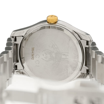 Gucci Stainless Steel 27mm G-Timeless Two Tone Cat Quartz Watch 4 of 4
