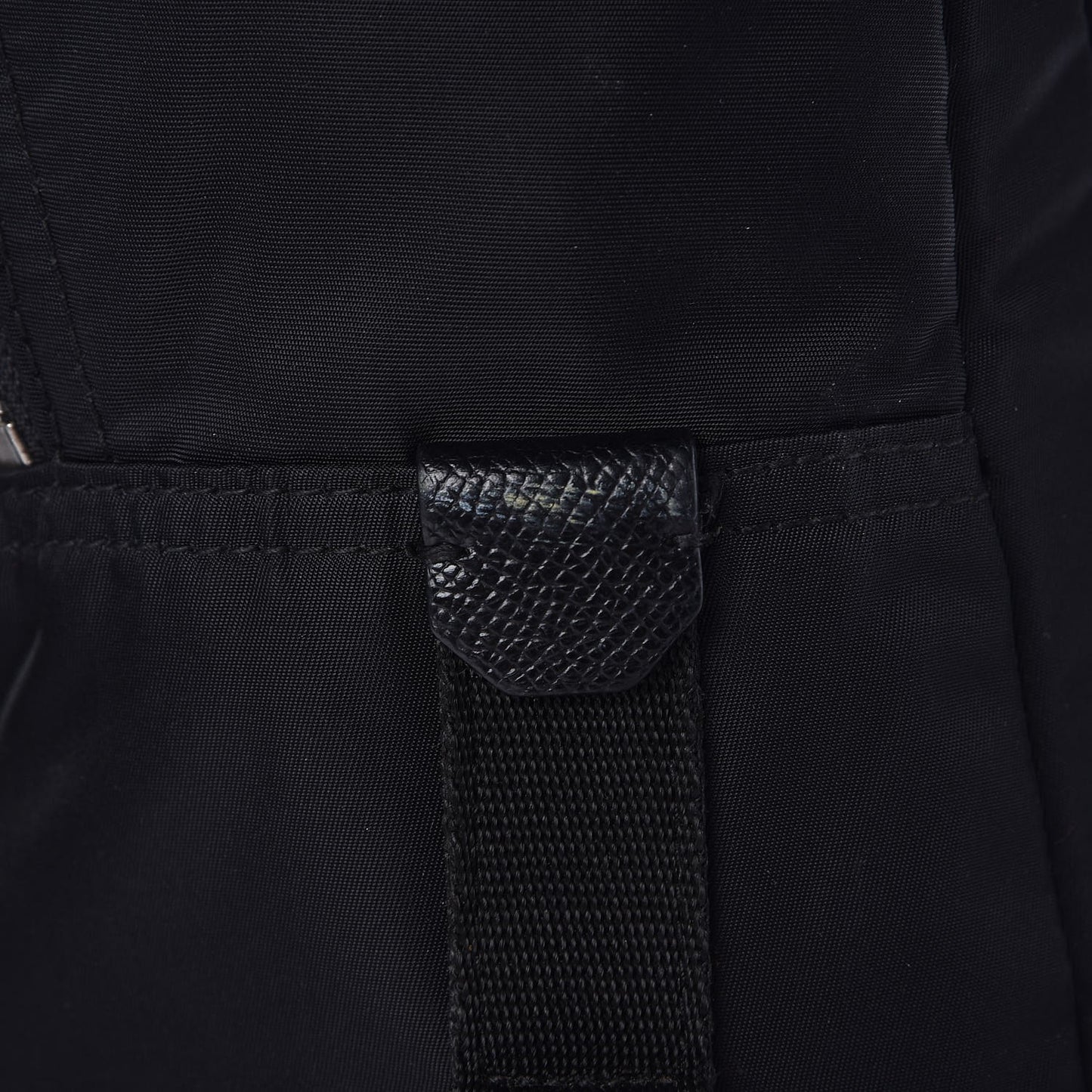 Nylon Family Patch Backpack Black