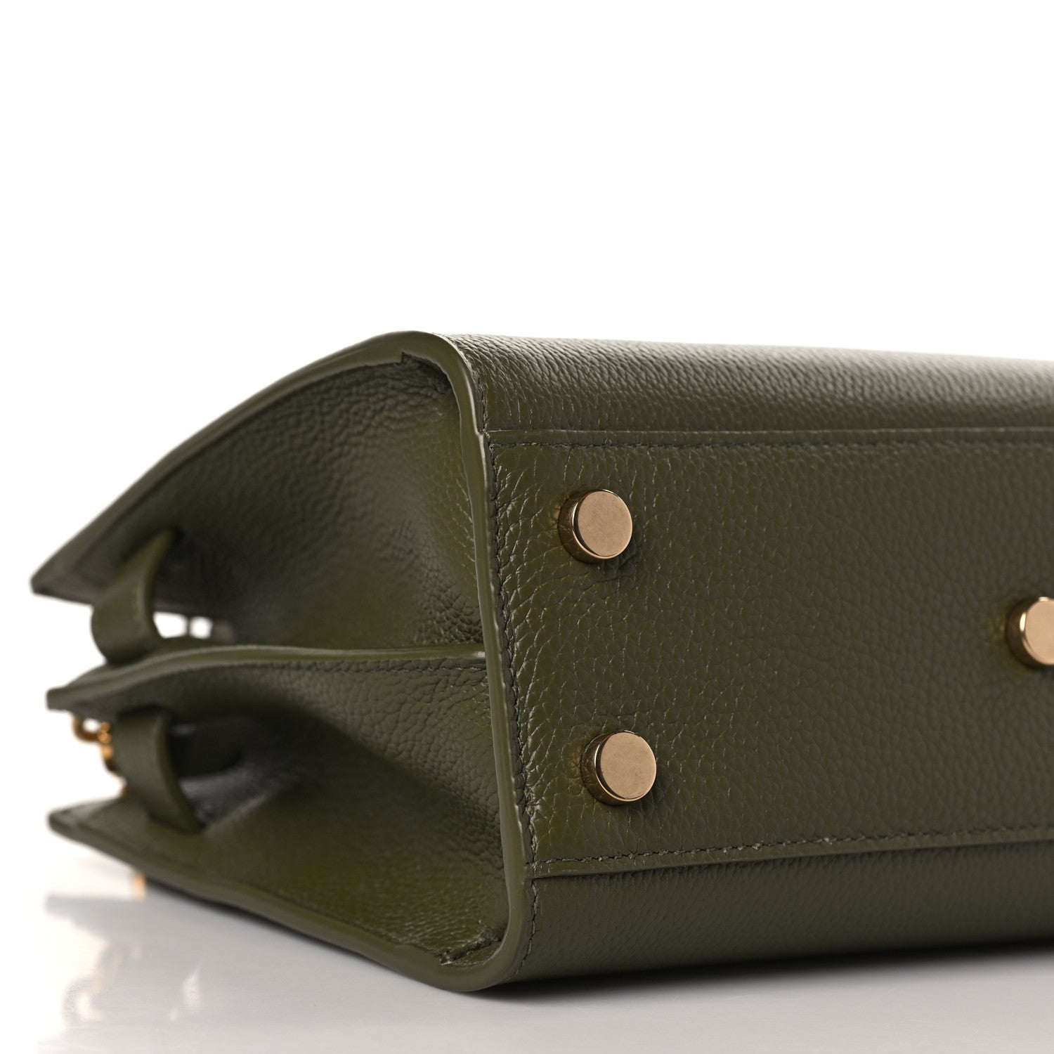 Saint Laurent Grained Calfskin Nano Supple Sac De Jour Green 7 of 8