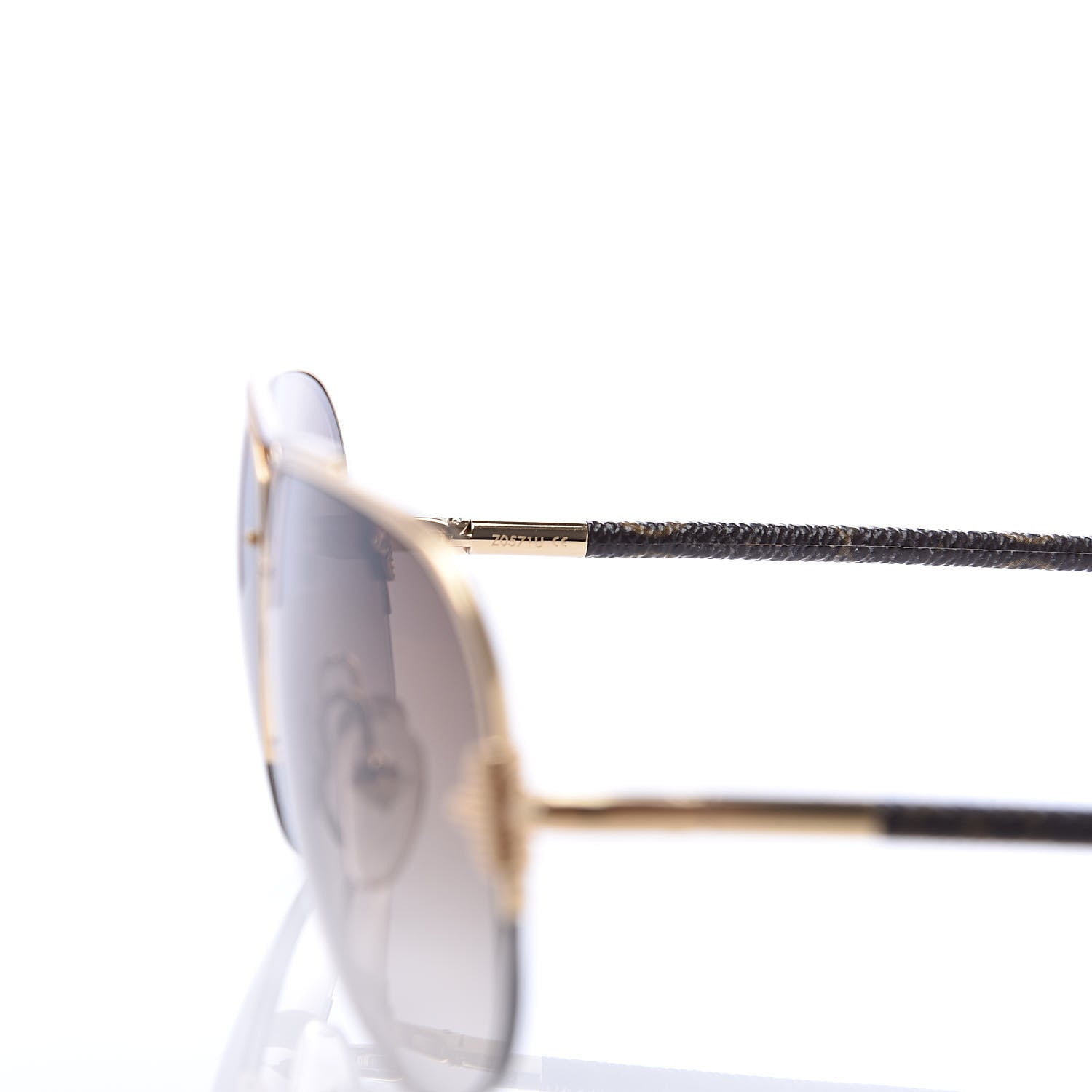 Louis Vuitton Monogram Petite Viola Pilote Aviator Sunglasses Z0571U Brown 5 of 7