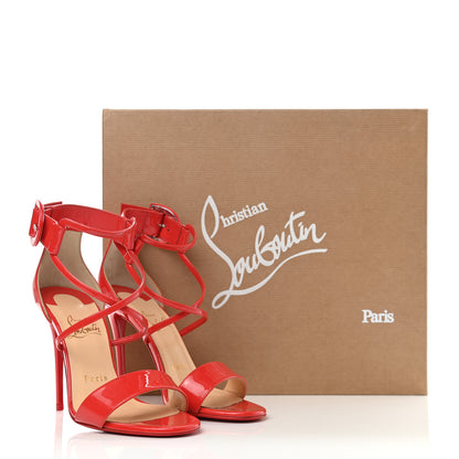 Christian Louboutin Patent Calfskin Choca 100 Sandals 36 Bisou 9 of 9