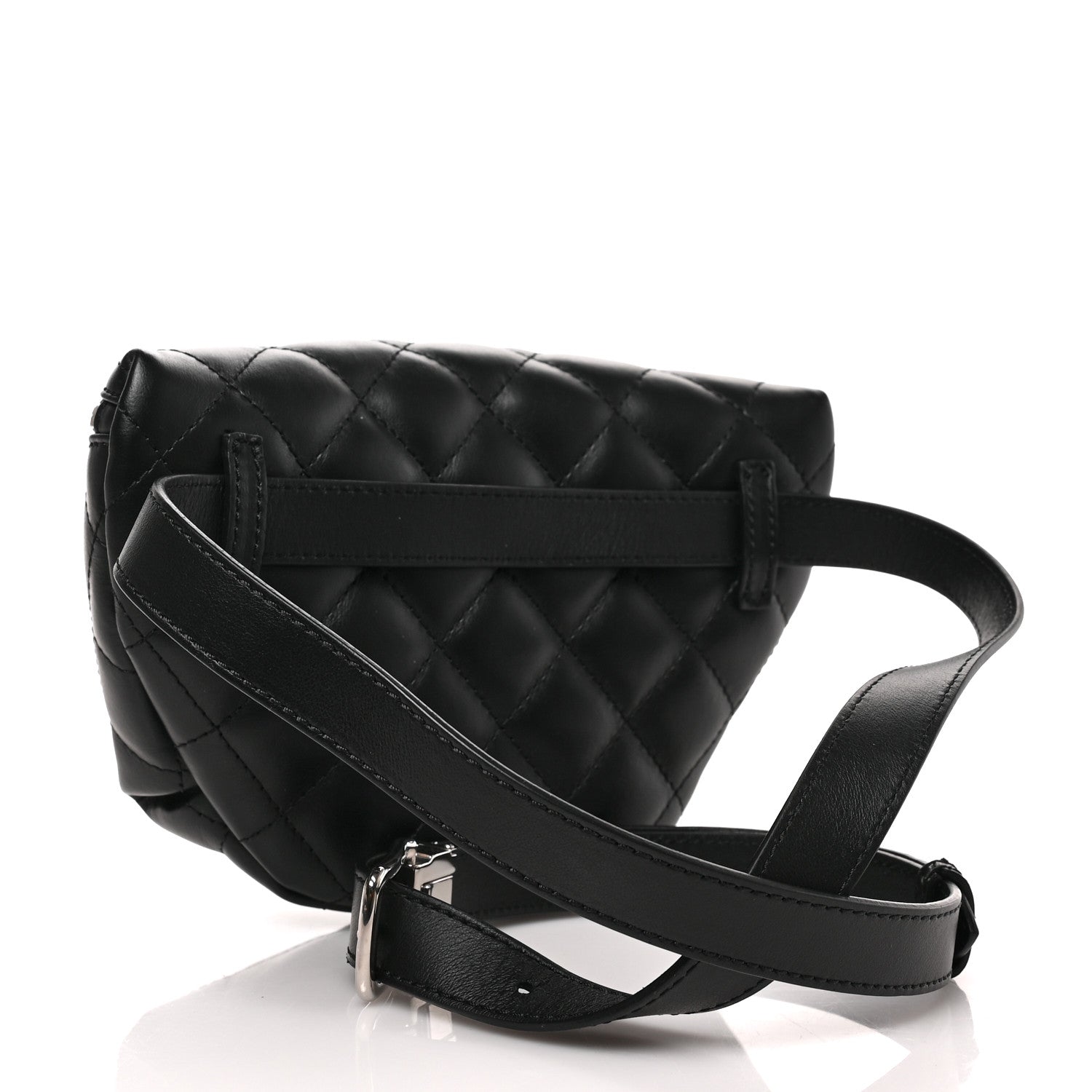 Chanel Calfskin Quilted Waist Belt Bag Black 3 of 9