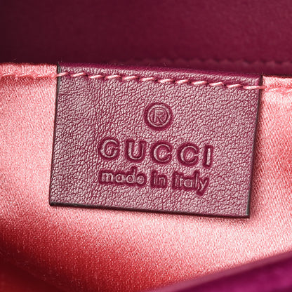 Gucci Velvet Matelasse Embroidered Mini GG Marmont Shoulder Bag Bordeaux 6 of 10