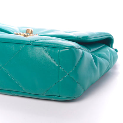 Chanel Lambskin Quilted Medium 19 Flap Green 9 of 10