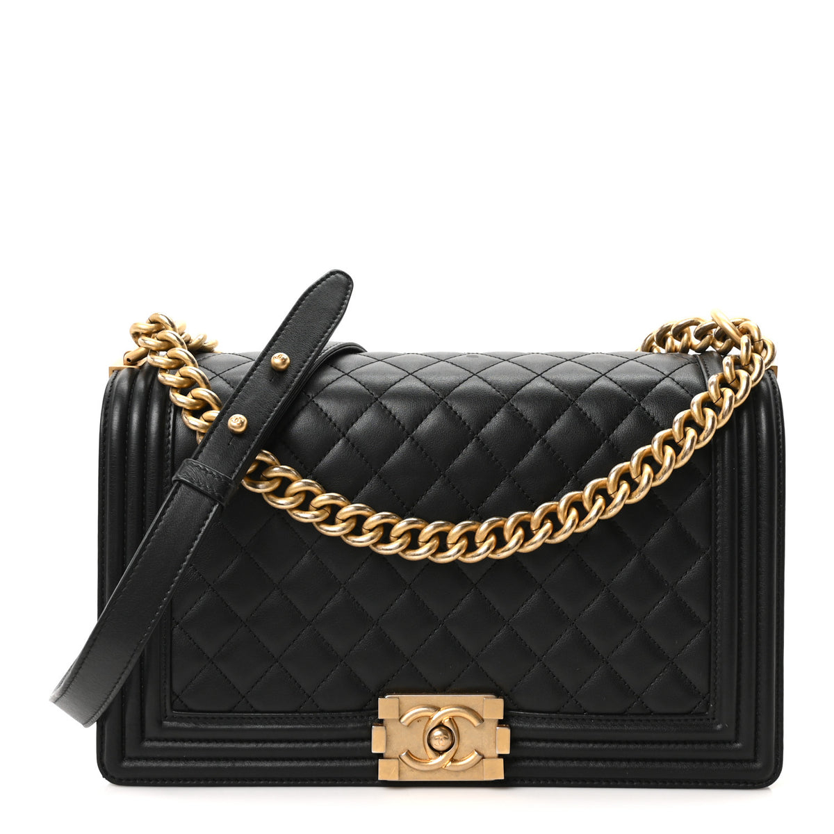 Chanel Calfskin Quilted New Medium Boy Flap Black 1 of 11