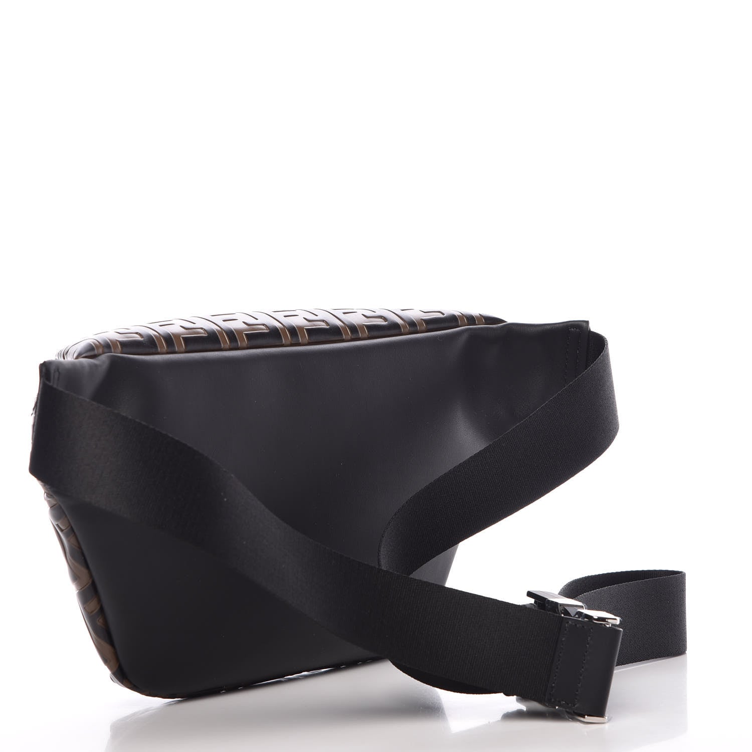 Fendi Vitello Century Bi-Color FF 1974 Embossed Belt Bag Maya Black 3 of 7
