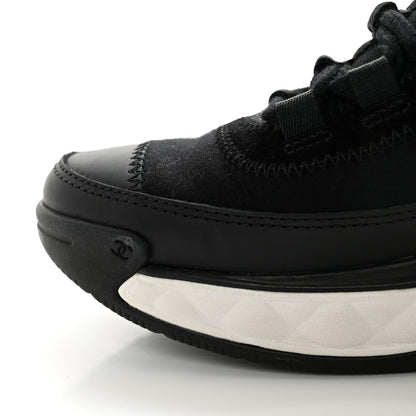 Chanel Velvet Calfskin Mixed Fibers CC Sneakers 37 Black 13 of 23
