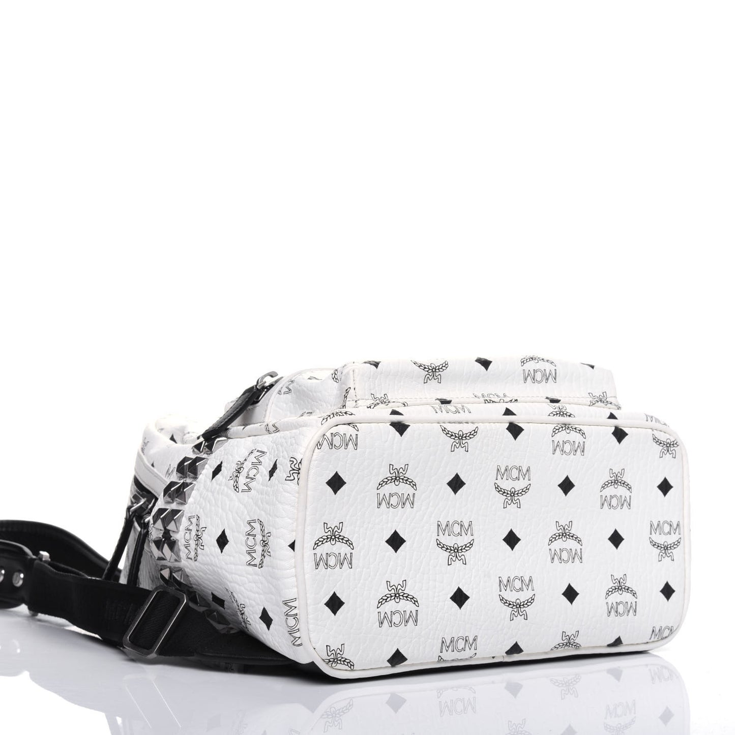 Visetos Small Side Stud Stark Backpack White