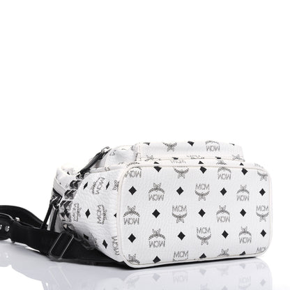 MCM Visetos Small Side Stud Stark Backpack White 3 of 19