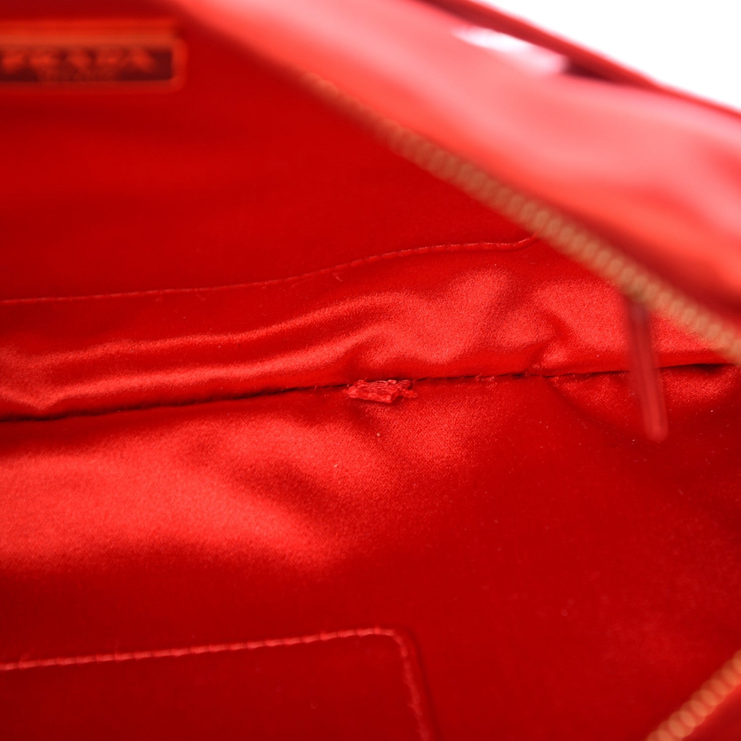 Prada Satin Evening Clutch Fuoco 7 of 13