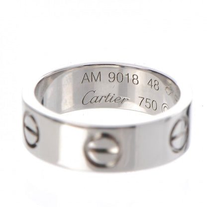 Cartier 18K White Gold 5.5mm LOVE Ring 48 4.5 4 of 5