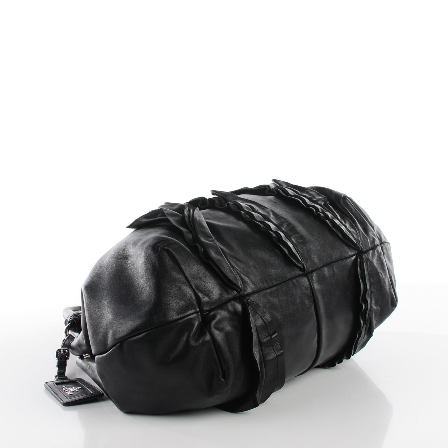 Nappa Ruffle Bag Black