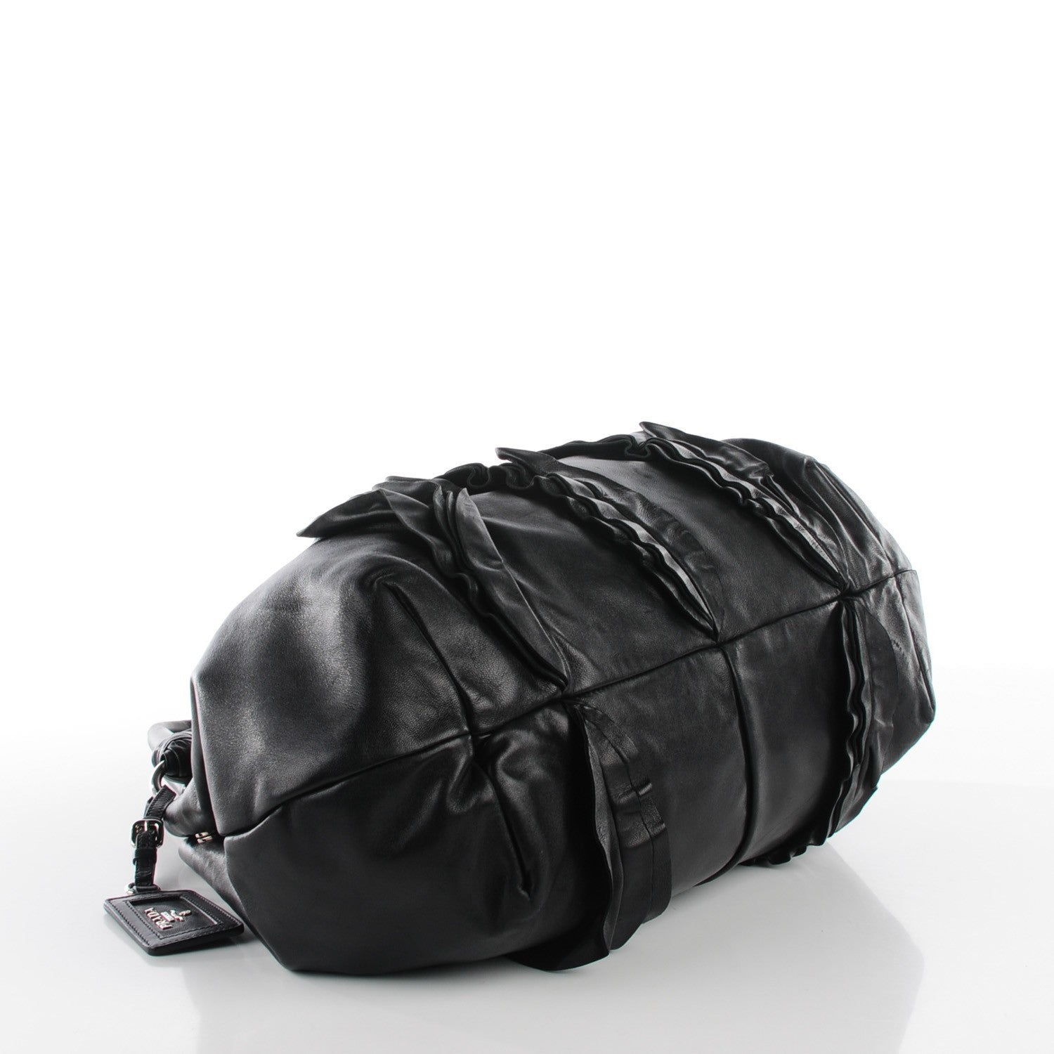 Prada Nappa Ruffle Bag Black 4 of 9