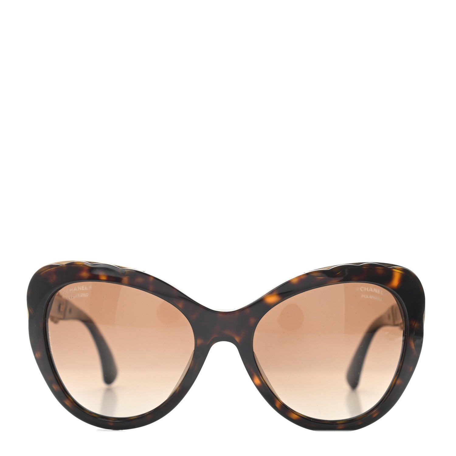 Chanel Acetate Bijou Cat Eye Polarized Sunglasses 5354 Tortoise 2 of 7