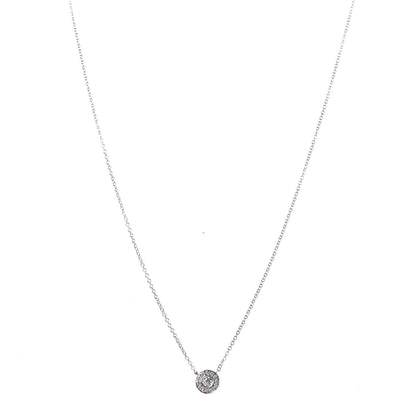 Tiffany Platinum Diamond .12ctw Circlet Pendant Necklace 1 of 6