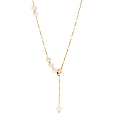 Mikimoto 18K Yellow Gold Akoya Pearl 7-7.5mm Pearls in Motion Lariat Necklace 1 of 5