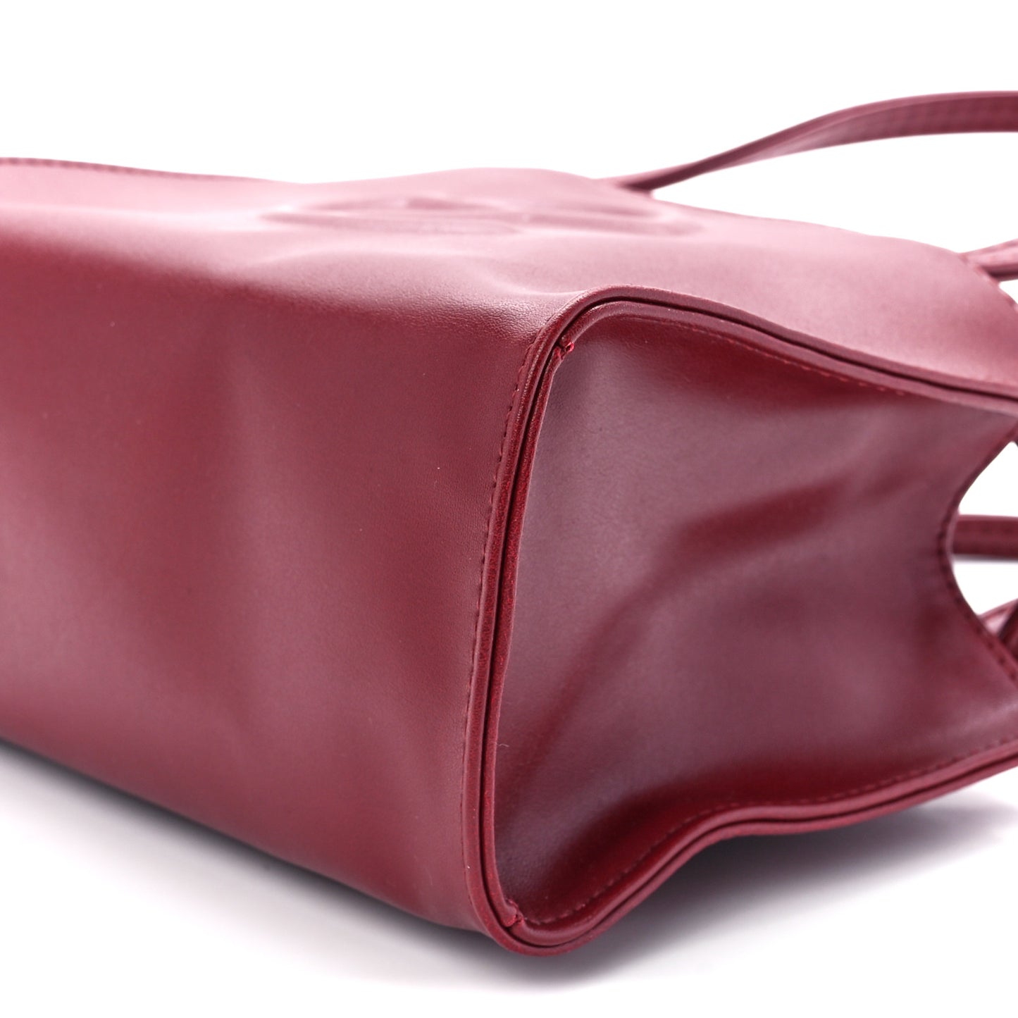 Vegan Leather Small Shopping Bag Oxblood