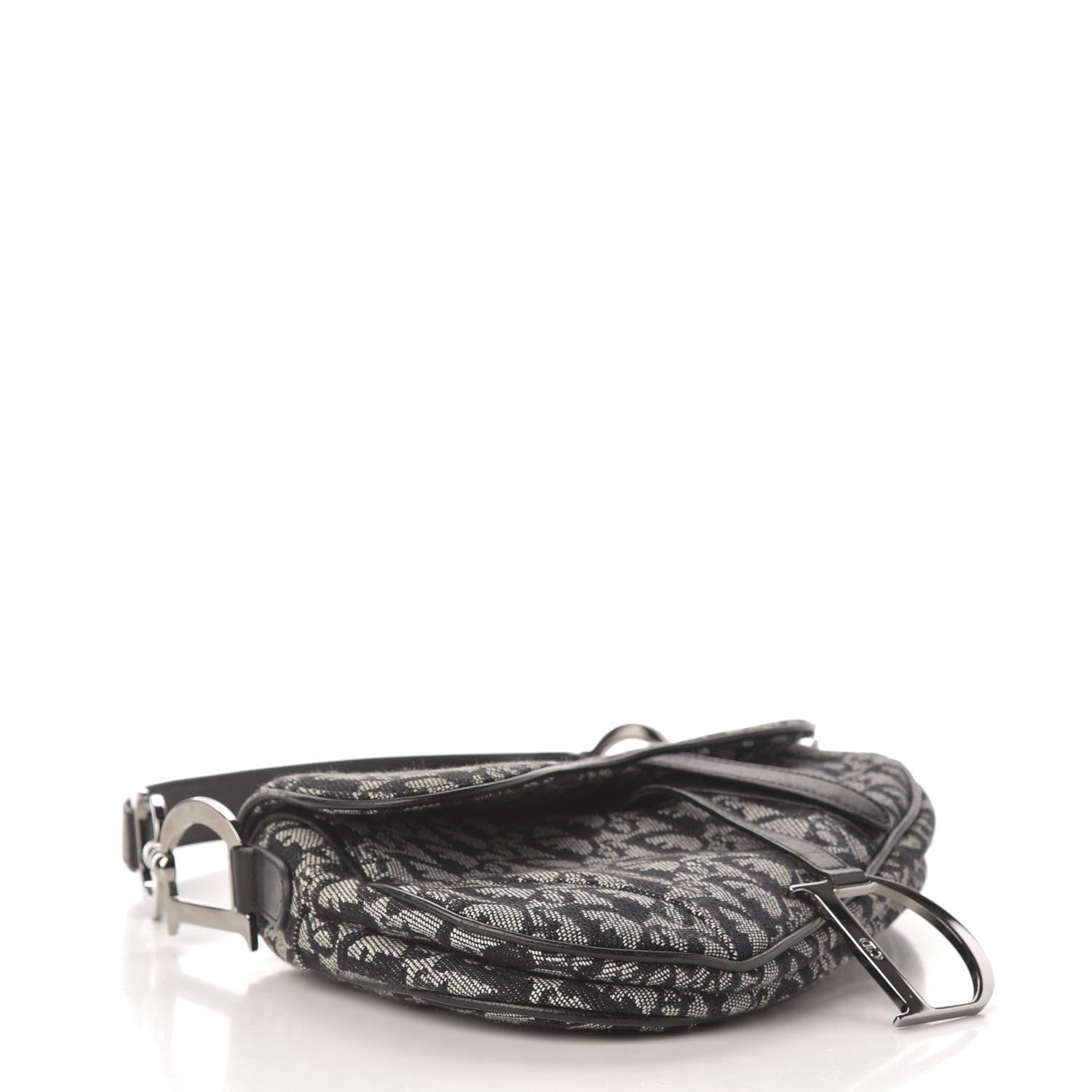 Christian Dior Monogram Saddle Bag Black 8 of 11