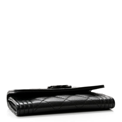 Chanel Caviar Quilted Boy Flap Card Holder So Black 4 of 11