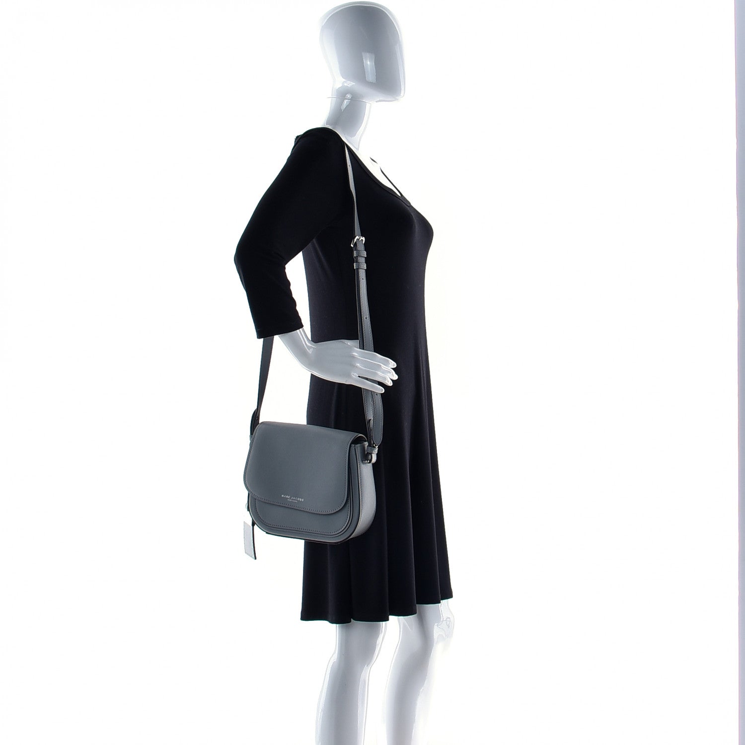 Marc Jacobs Calfskin Mini Rider Crossbody Grey 3 of 11