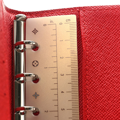 Louis Vuitton Epi Small Ring Agenda Cover Red 7 of 9