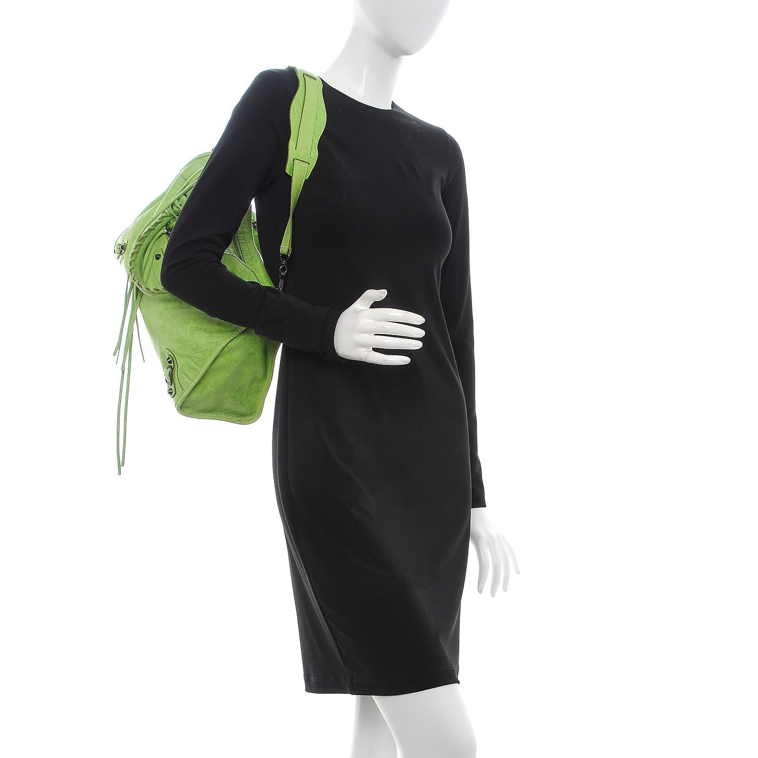 Balenciaga Agneau Classic Hardware City Lime Green 2 of 9