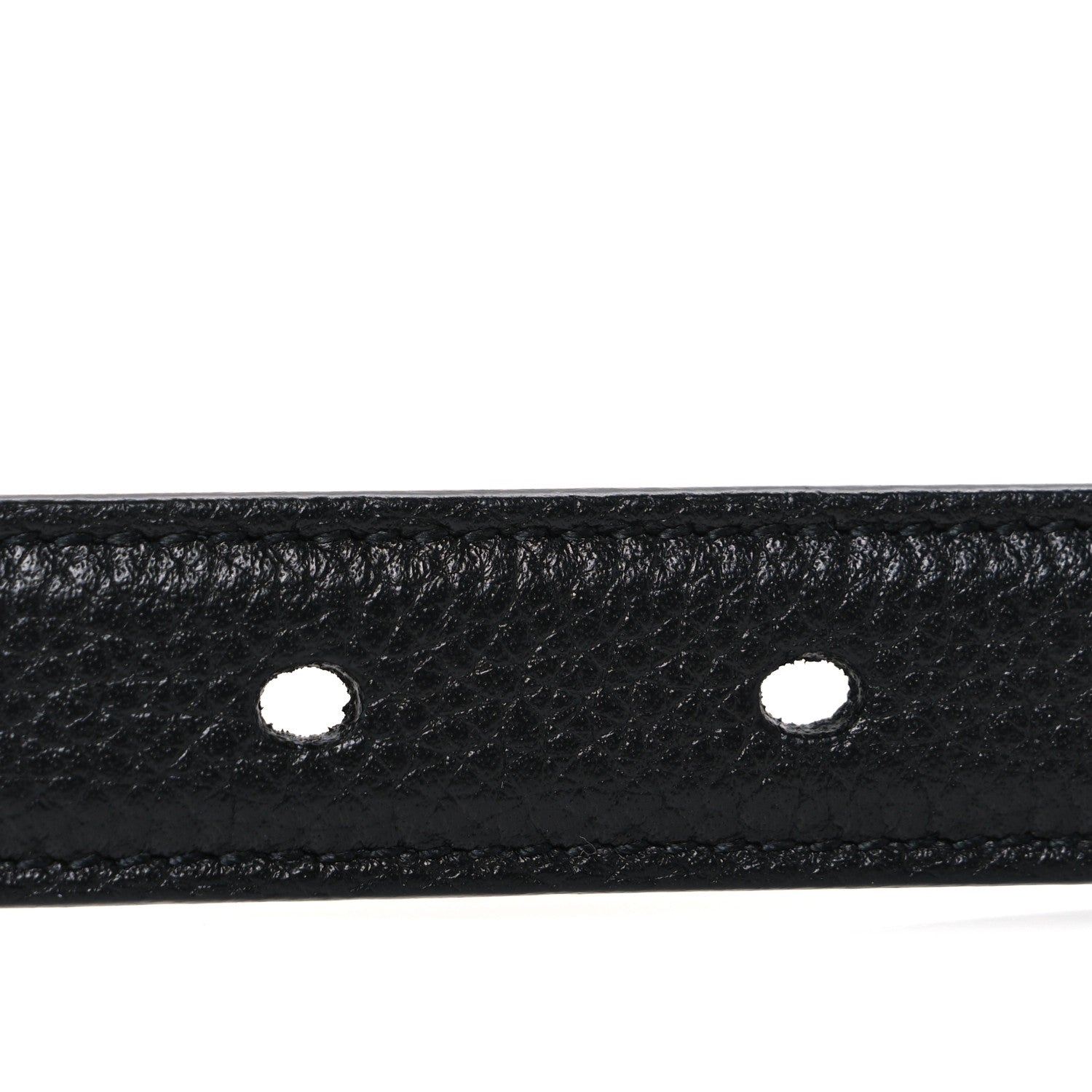 Saint Laurent Grained Calfskin Monogram Square Buckle Belt 65 26 Black 3 of 6