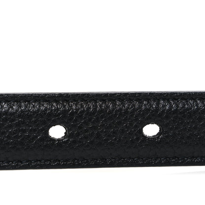 Saint Laurent Grained Calfskin Monogram Square Buckle Belt 65 26 Black 3 of 6