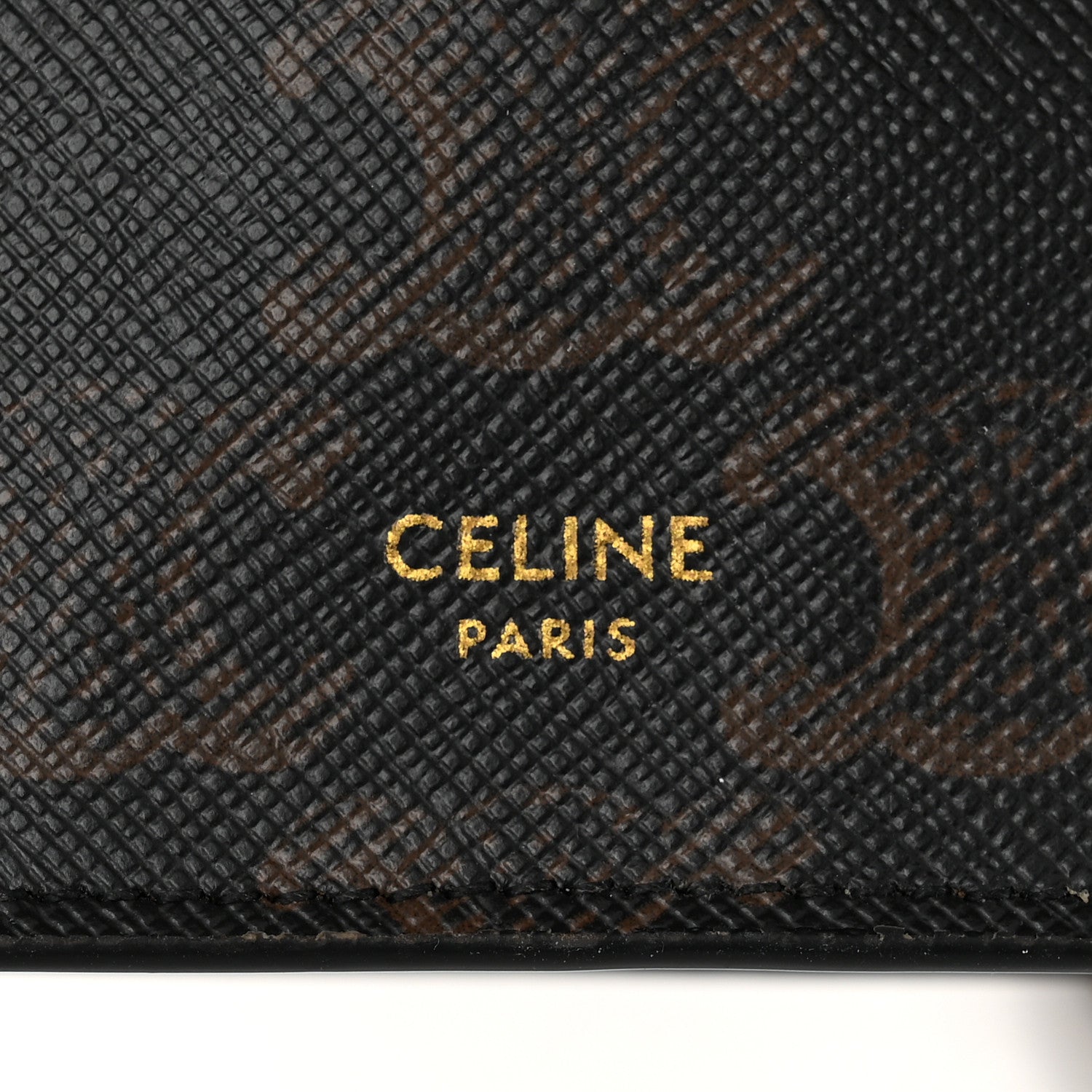 Celine Triomphe Canvas Lambskin Wallet On Strap Tan 6 of 10