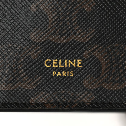 Celine Triomphe Canvas Lambskin Wallet On Strap Tan 6 of 10