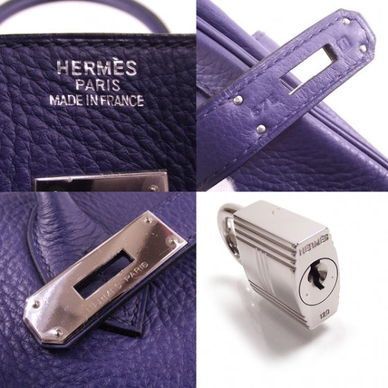 Hermes Taurillon Clemence BIRKIN 35 Cobalt 10 of 10
