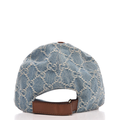 Gucci Denim GG Monogram Baseball Hat S Blue 4 of 10