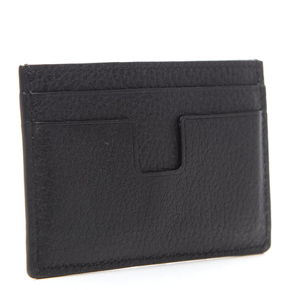 Tom Ford Grained Calfskin Card Holder Black 3 of 6