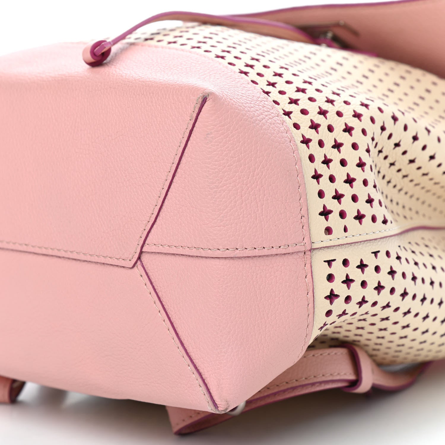 Louis Vuitton Perforated Calfskin Lockme Backpack Rose Poudre Creme 8 of 10