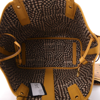 MCM Visetos Medium Liz Reversible Shopper Tote Cognac Yellow 7 of 21
